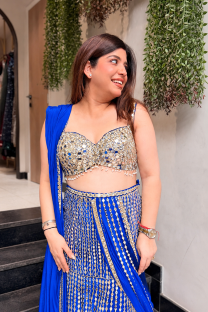 Vainavi Hand Embroidered Drape Saree