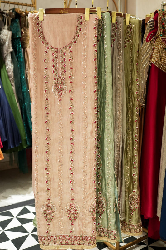 Trisha Hand Embroidered Unstitched Suit Set
