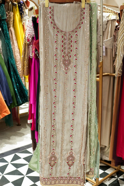 Trisha Hand Embroidered Unstitched Suit Set