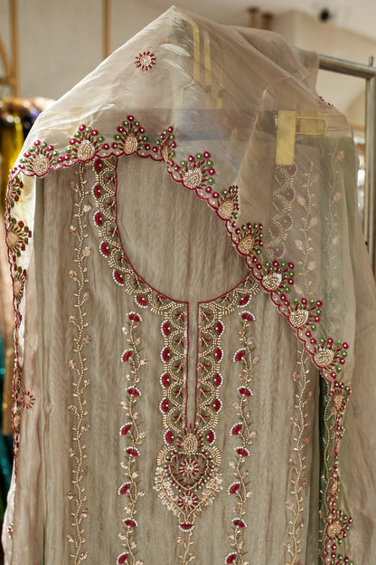Trisha Hand Embroidered Unstitched Suit Set