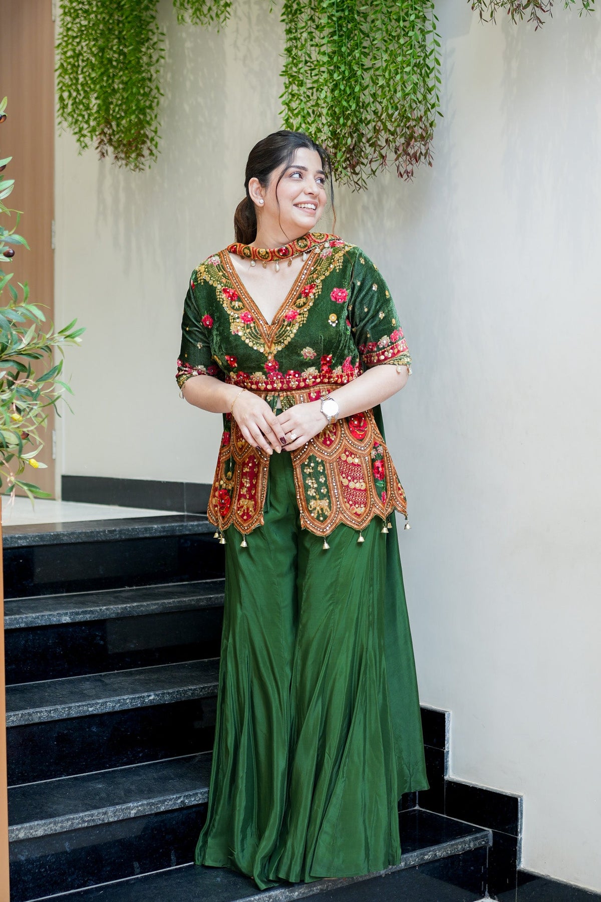 Ramani Hand Embroidered Sharara Set