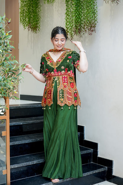 Ramani Hand Embroidered Sharara Set