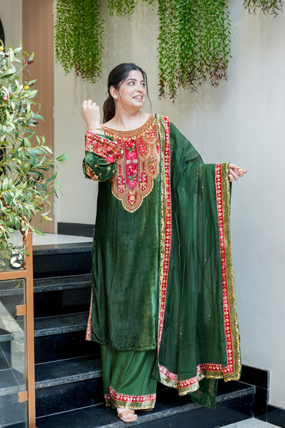 Rijhaya Hand Embroidered Suit Set