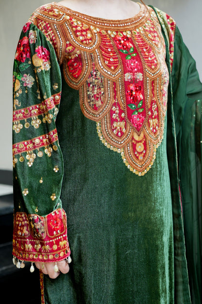 Rijhaya Hand Embroidered Suit Set