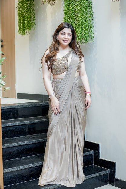 Ayra Hand Embroidered Drape Saree
