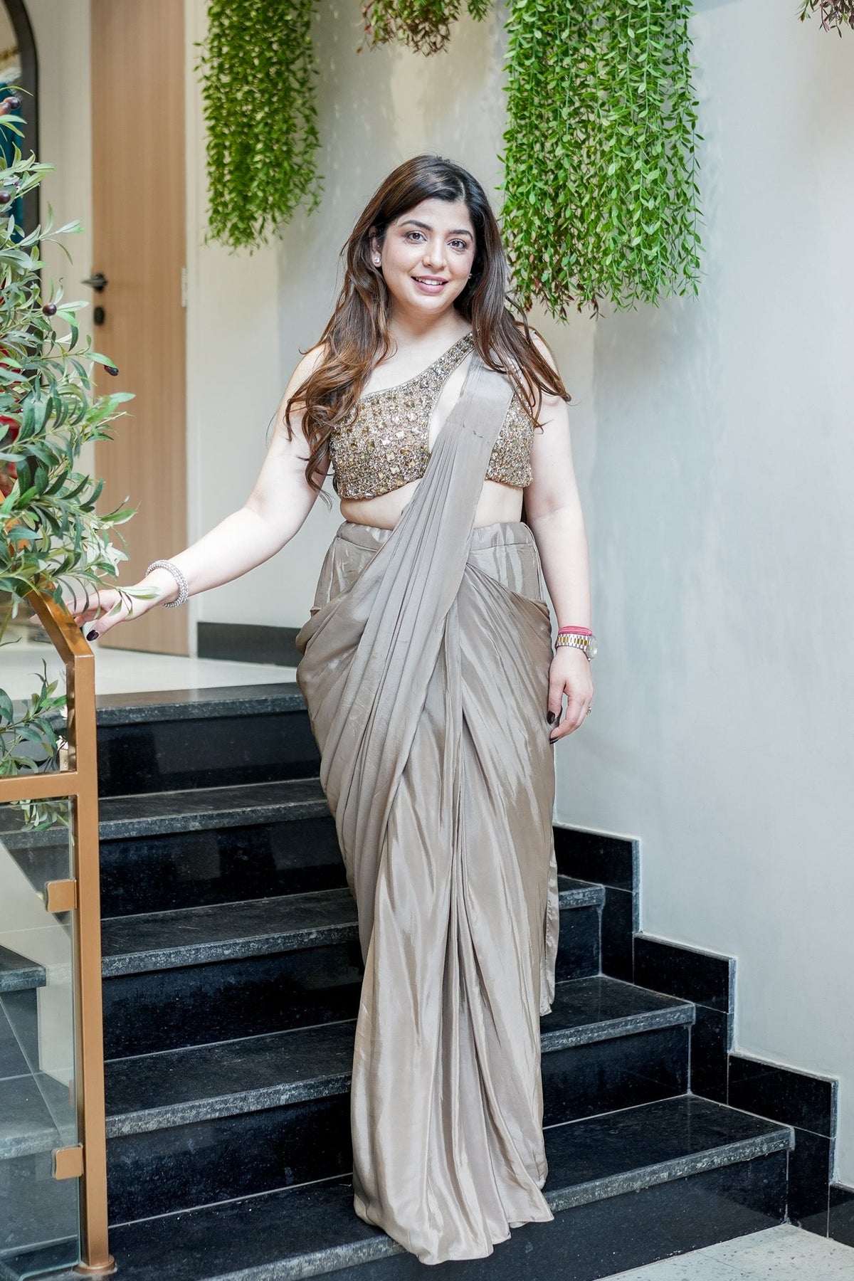 Ayra Hand Embroidered Drape Saree