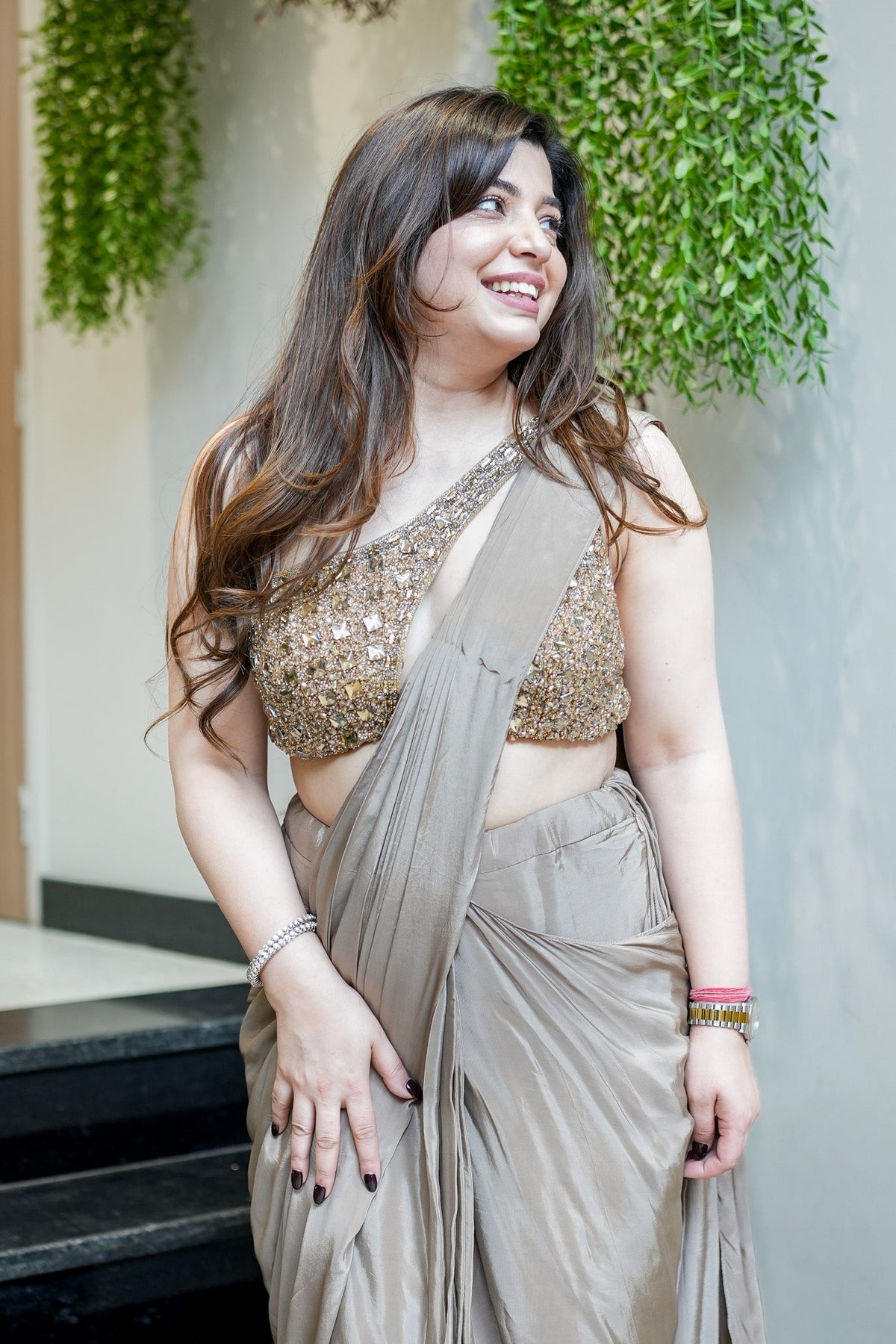 Ayra Hand Embroidered Drape Saree
