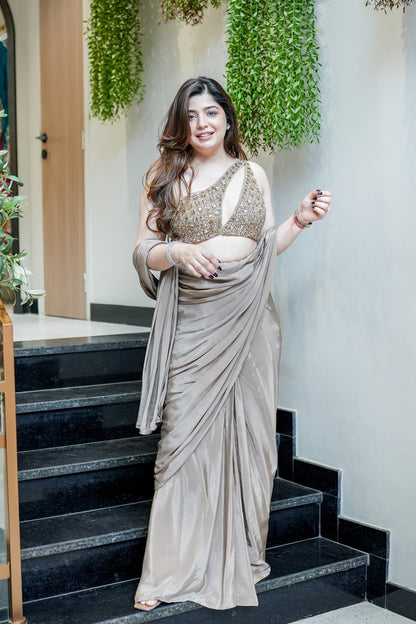 Ayra Hand Embroidered Drape Saree