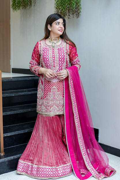 Renaya Hand Embroidered Sharara Set