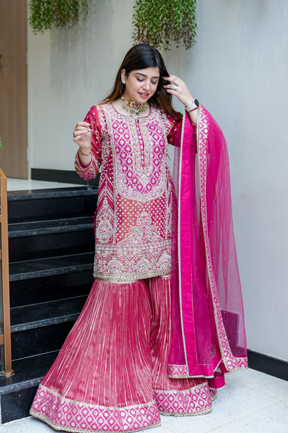Renaya Hand Embroidered Sharara Set