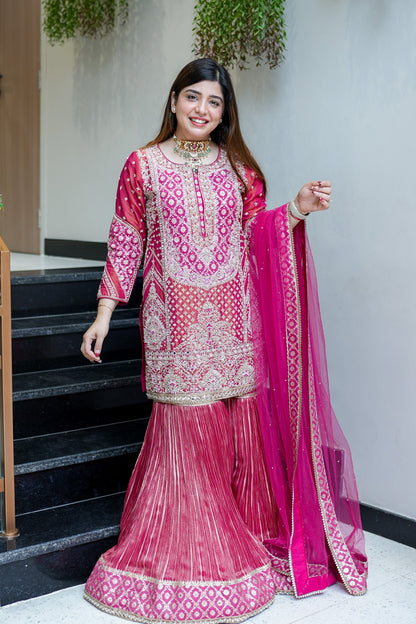 Renaya Hand Embroidered Sharara Set