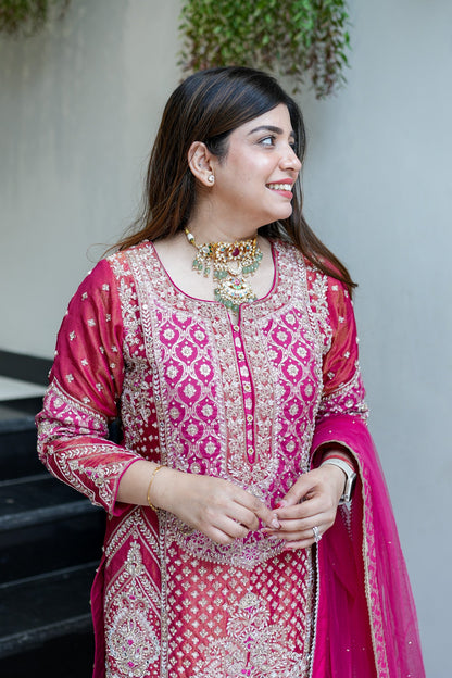 Renaya Hand Embroidered Sharara Set