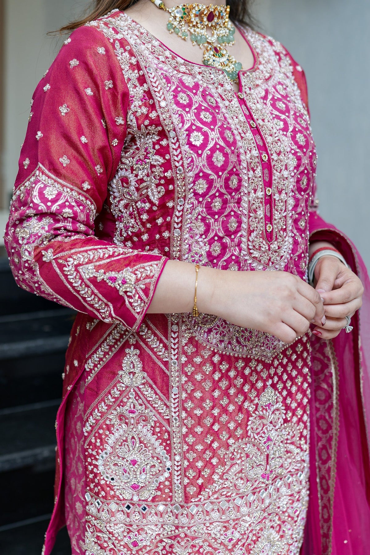 Renaya Hand Embroidered Sharara Set