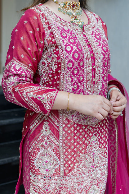 Renaya Hand Embroidered Sharara Set