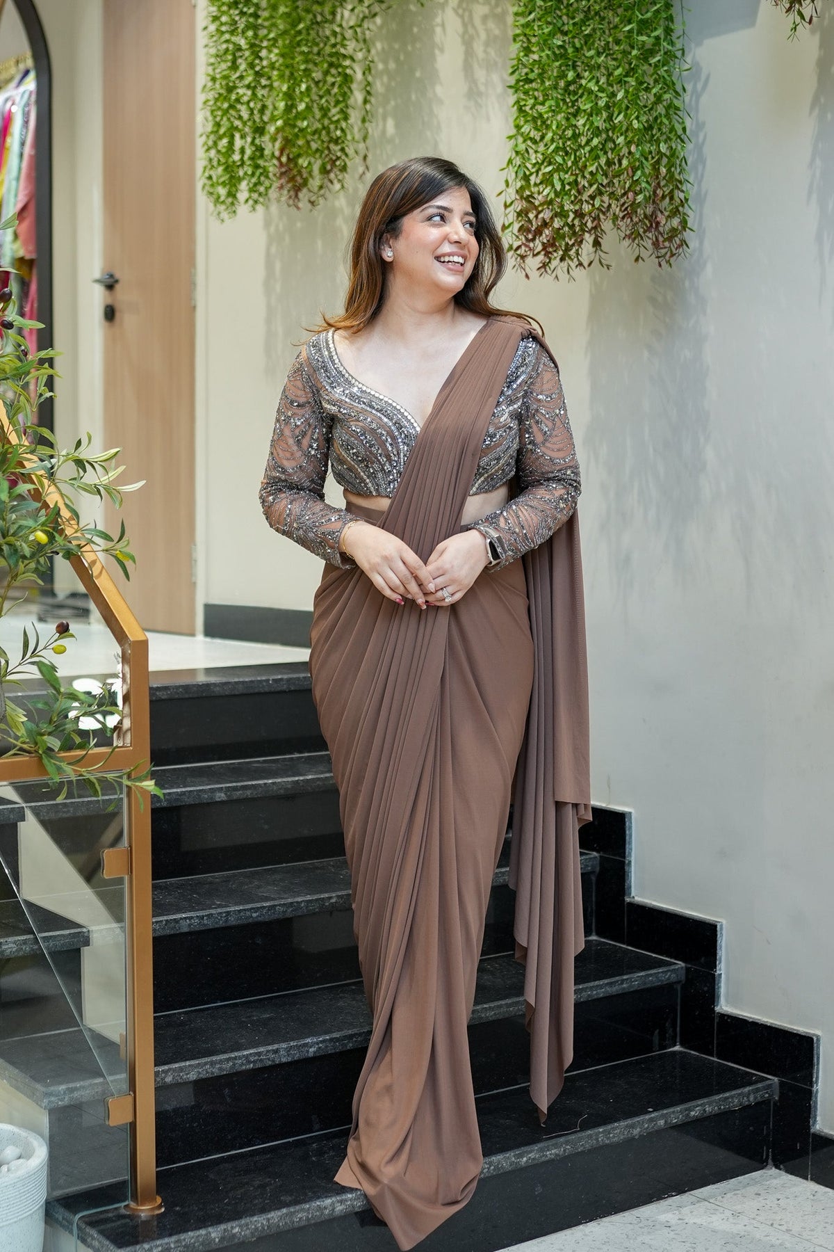 Vani Hand Embroidered Drape Saree