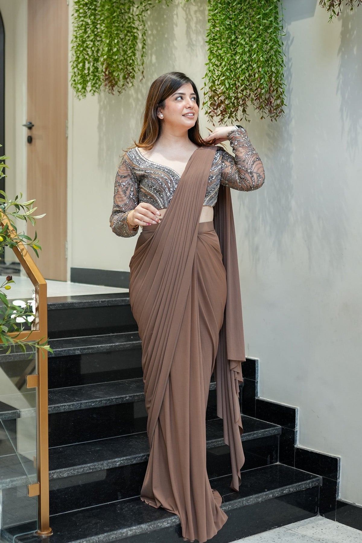 Vani Hand Embroidered Drape Saree