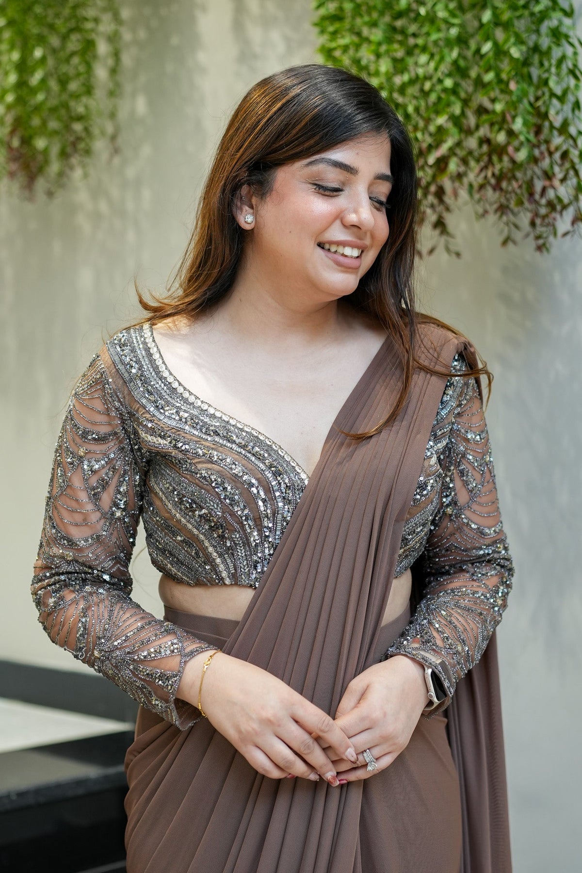 Vani Hand Embroidered Drape Saree