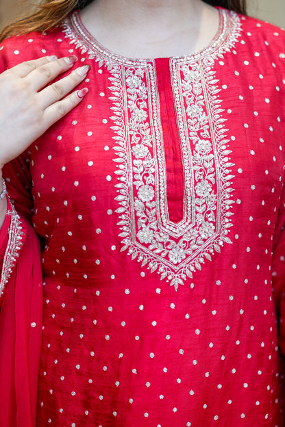Ruhani Hand Embroidered Suit Set