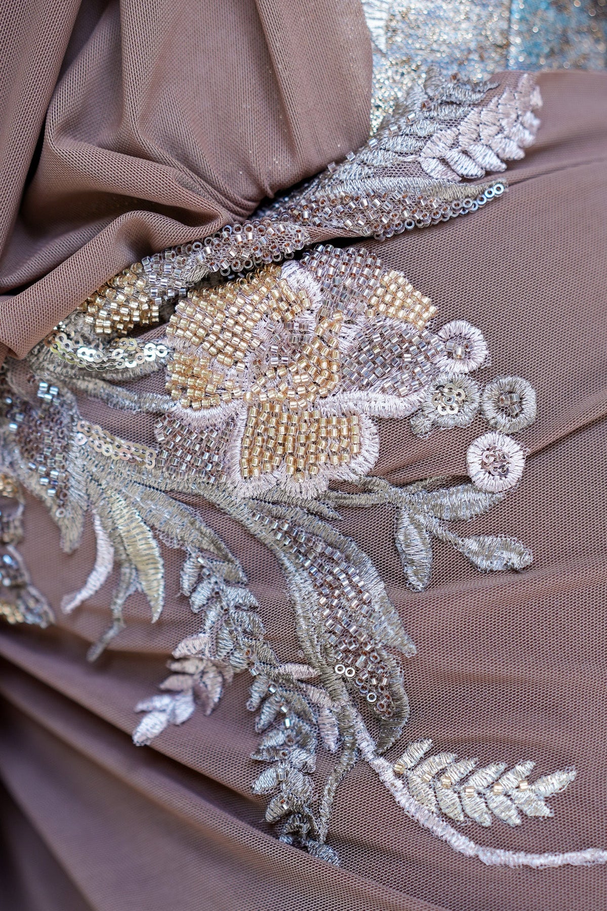 Navi Hand Embroidered Corset Drape Saree