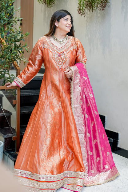 Darvini Voluminous Banarsi Anarkali