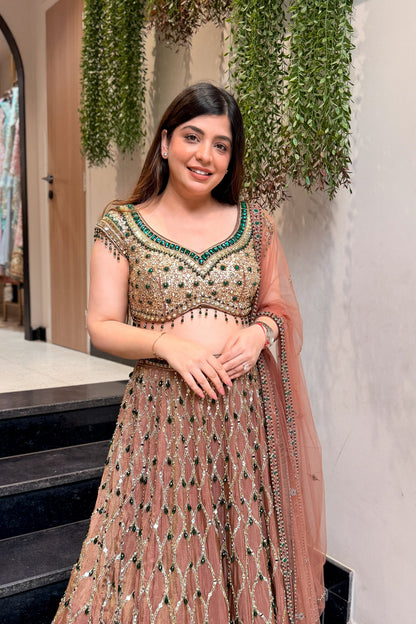 Kairya Hand Embroidered Lehenga