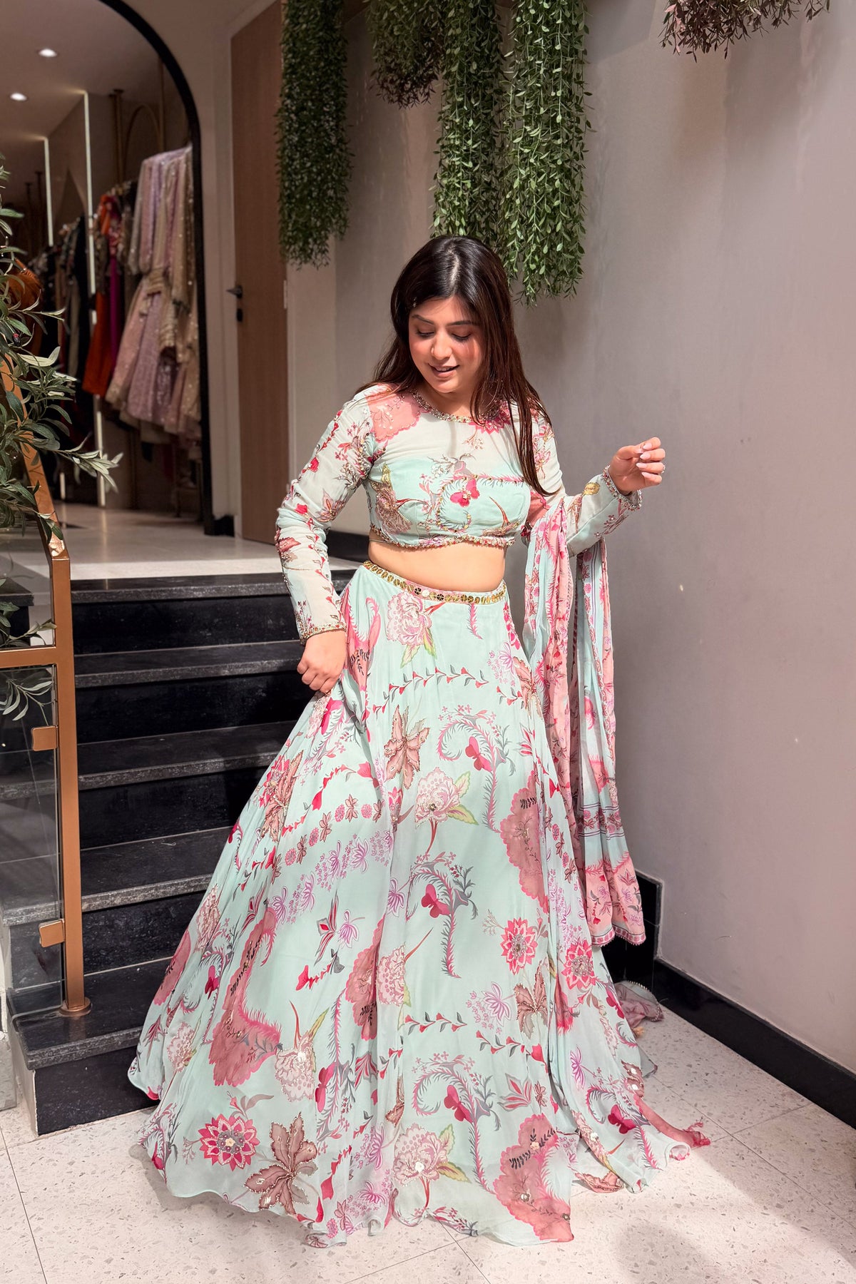 Aarshiya Floral Embroidered Lehenga