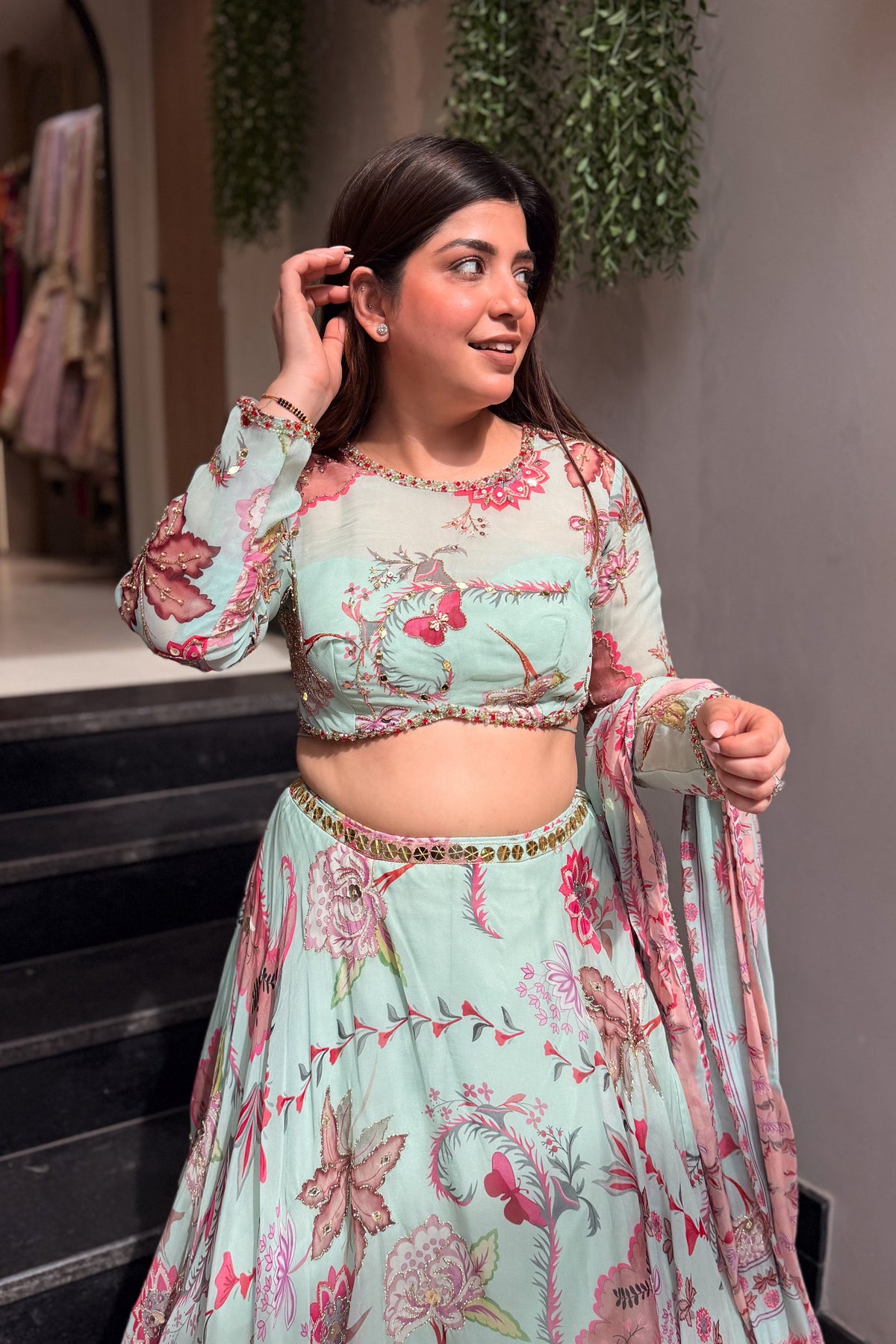 Aarshiya Floral Embroidered Lehenga