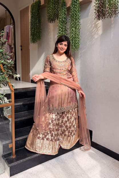 Shukar Hand Embroidered Garara Set