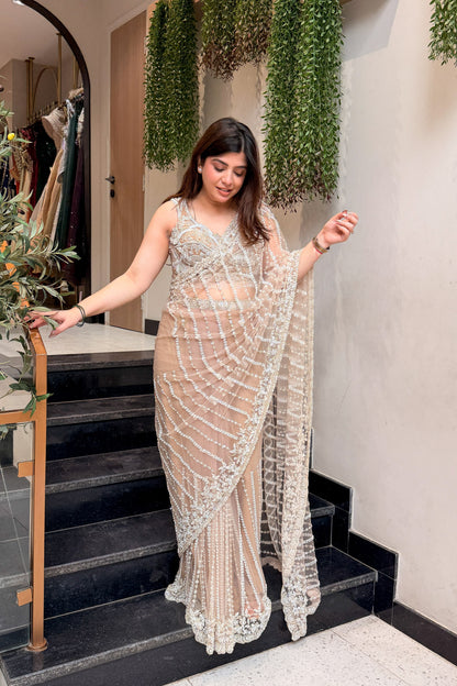 Uditi Hand Embroidered Drape Saree