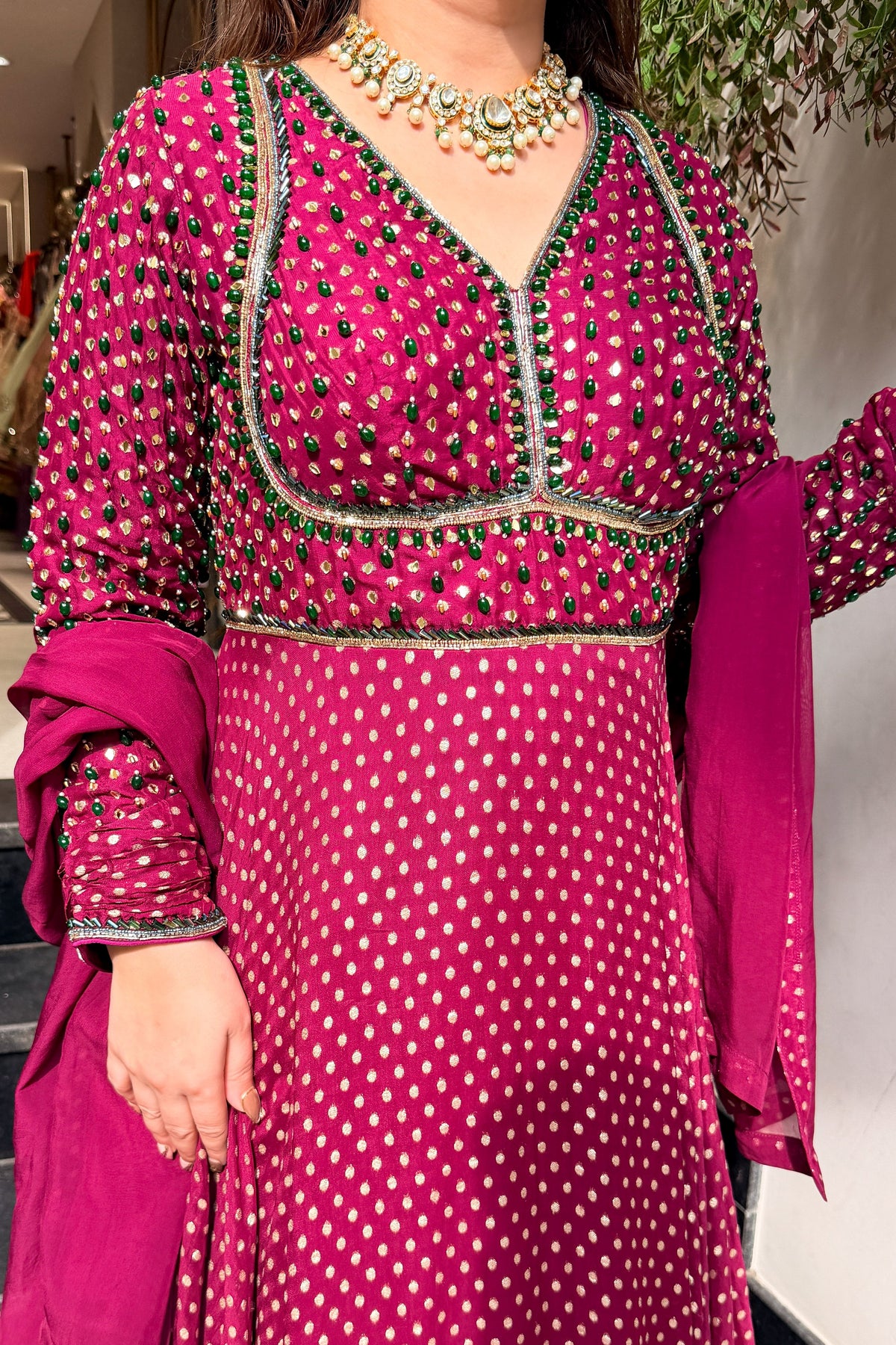 Aarisha Hand Embroidered Anarkali with Dupatta