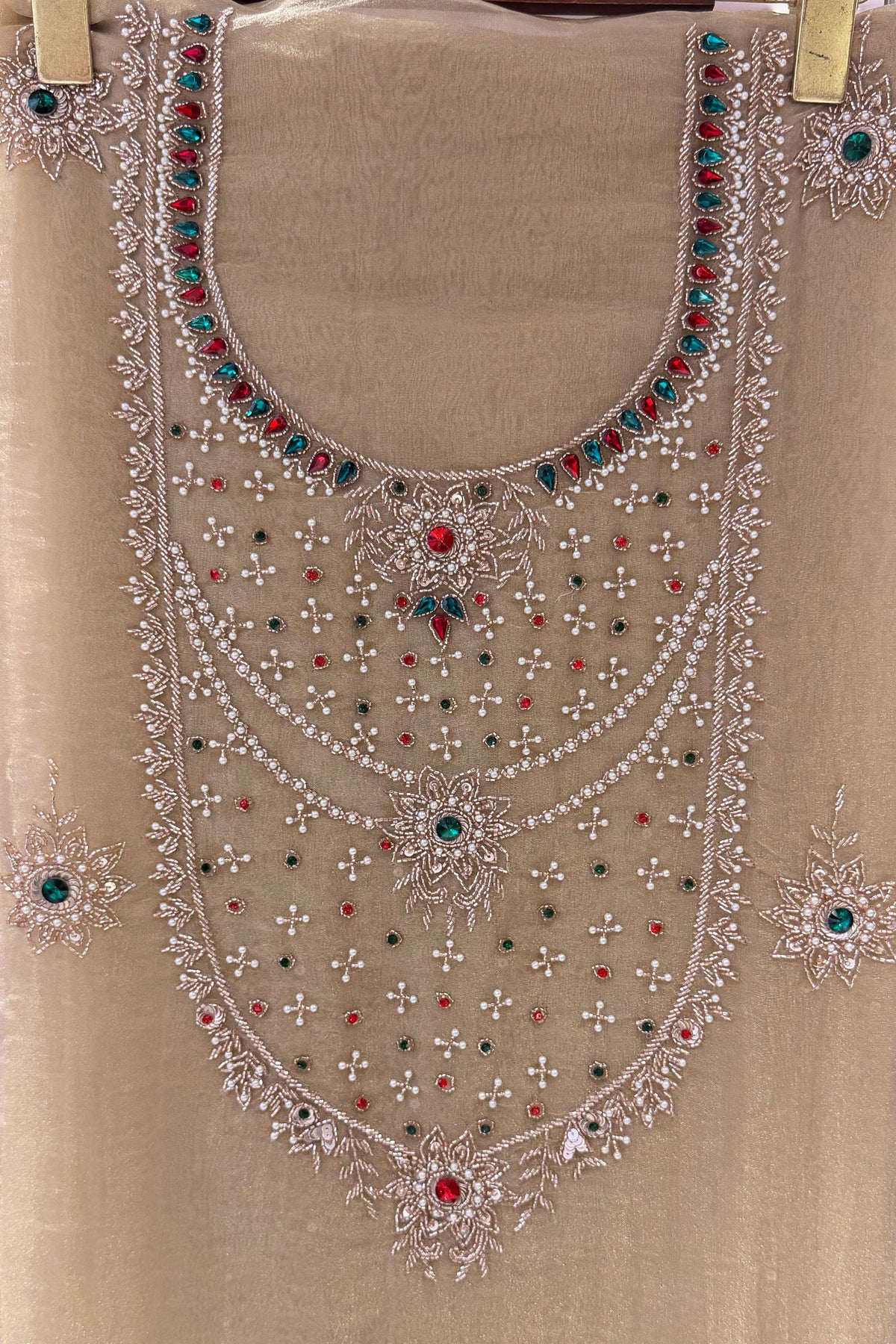 Rimsha Hand Embroidered Unstitched Suit Set