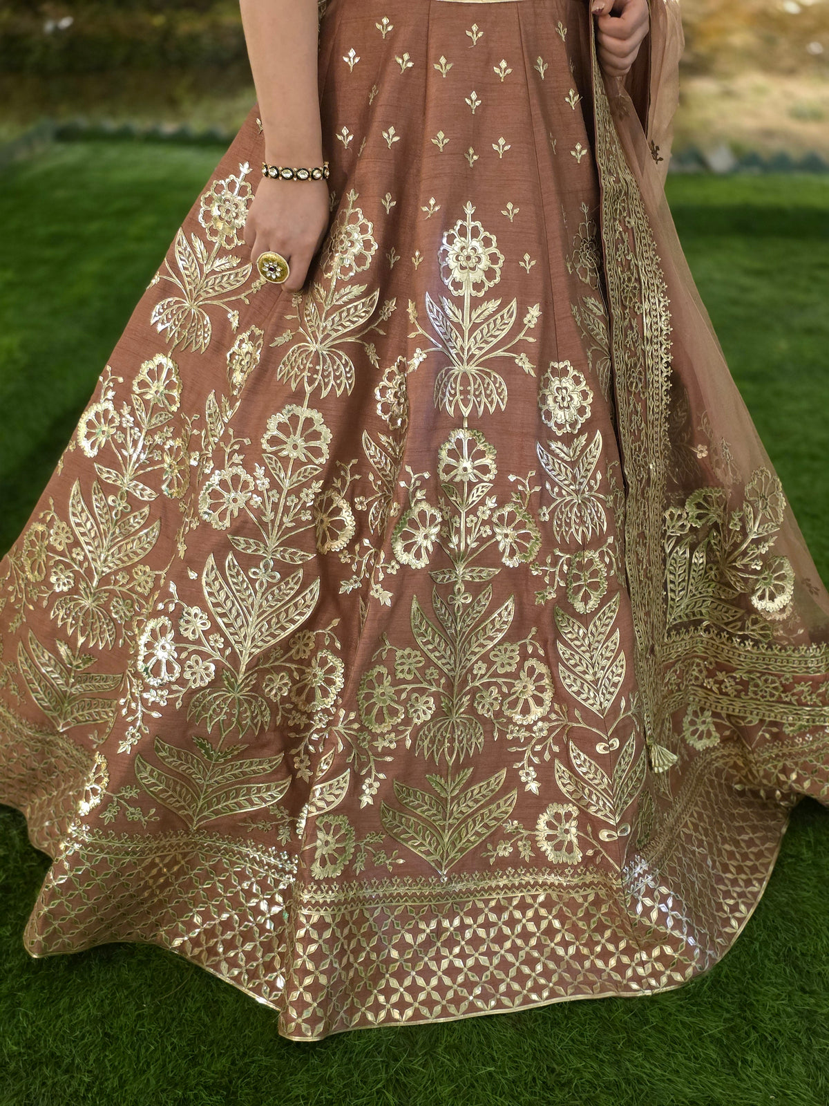 Praniri Hand Embroidered Lehenga