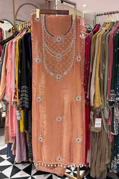 Rimsha Hand Embroidered Unstitched Suit Set