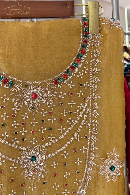 Rimsha Hand Embroidered Unstitched Suit Set