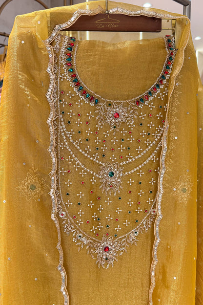 Rimsha Hand Embroidered Unstitched Suit Set