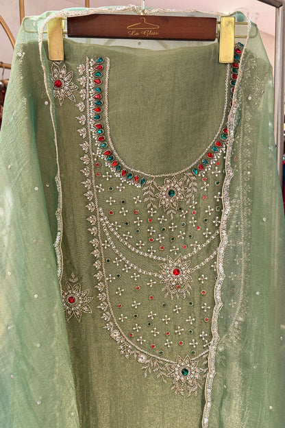 Rimsha Hand Embroidered Unstitched Suit Set