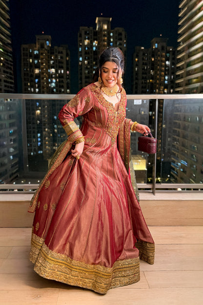 Iraisha Hand Embroidered Anarkali with Dupatta
