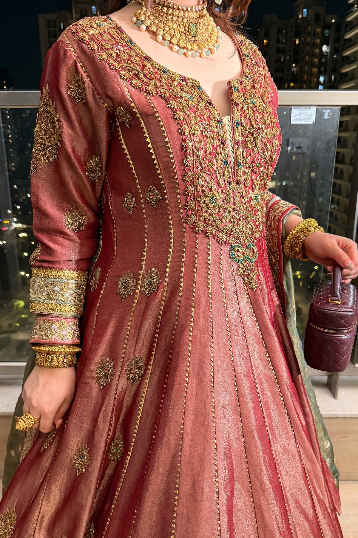 Iraisha Hand Embroidered Anarkali with Dupatta