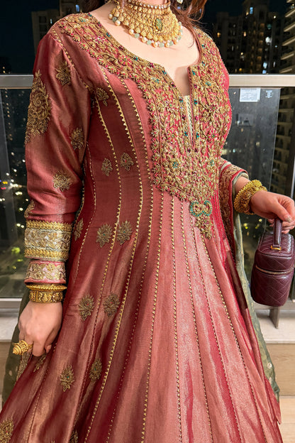 Iraisha Hand Embroidered Anarkali with Dupatta