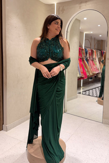 Tiana Hand Embroidered Drape Saree