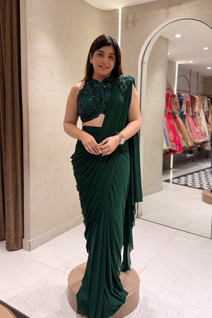 Tiana Hand Embroidered Drape Saree