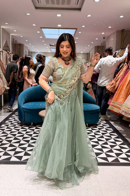 Aadhira Hand Embroidered Drape Saree