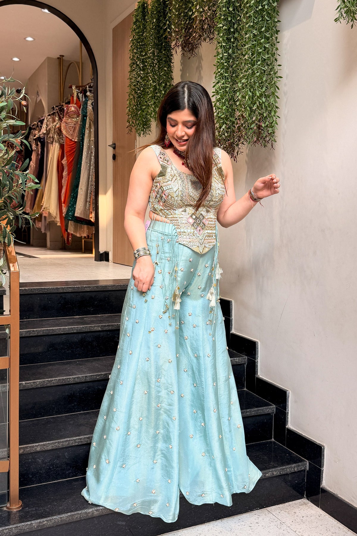 Faryal Hand Embroidered Co ord Set