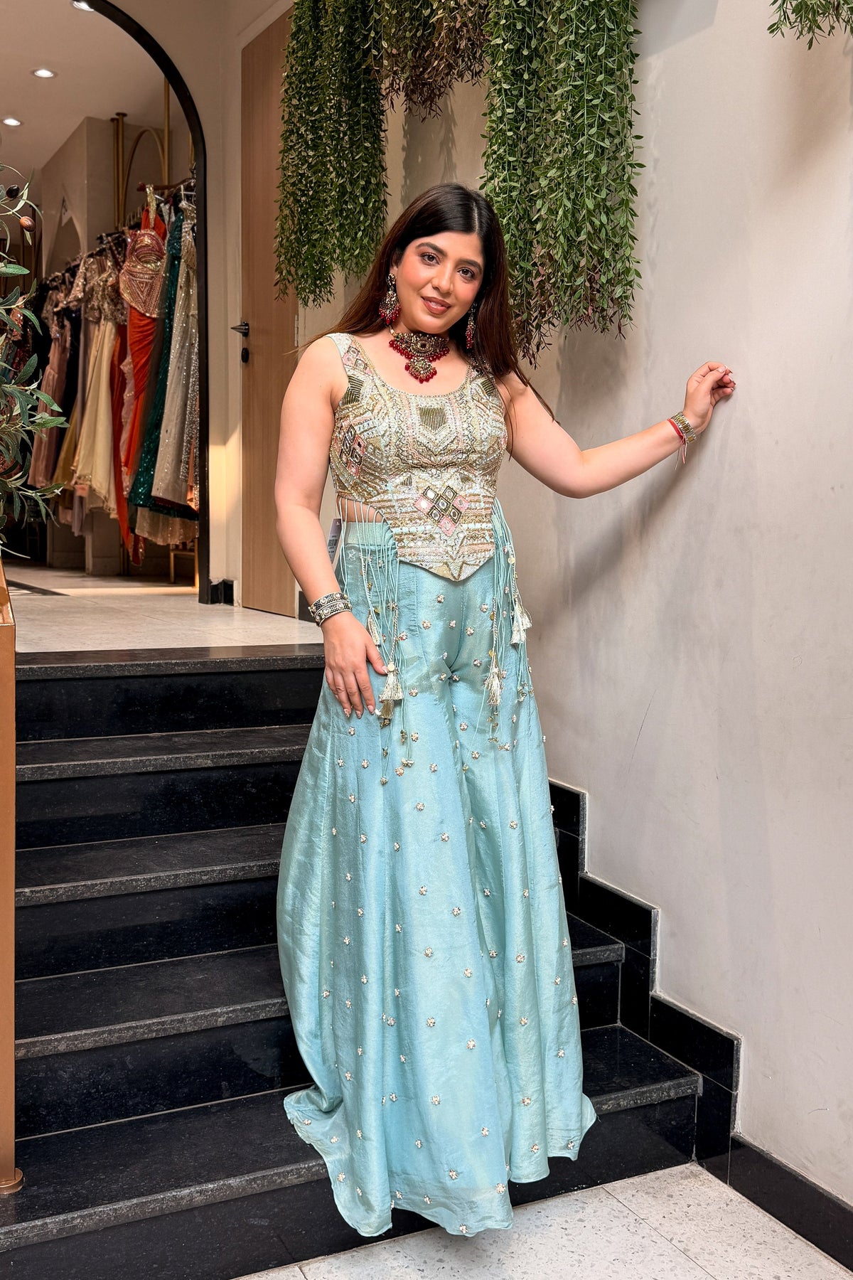 Faryal Hand Embroidered Co ord Set