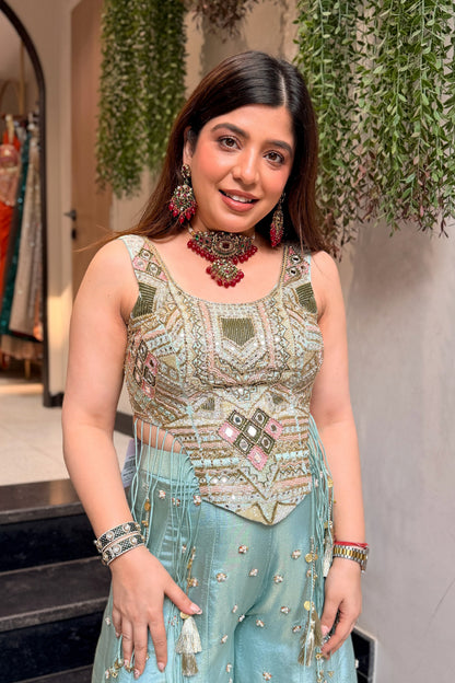 Faryal Hand Embroidered Co ord Set