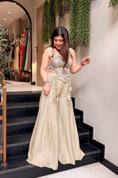Faryal Hand Embroidered Co ord Set