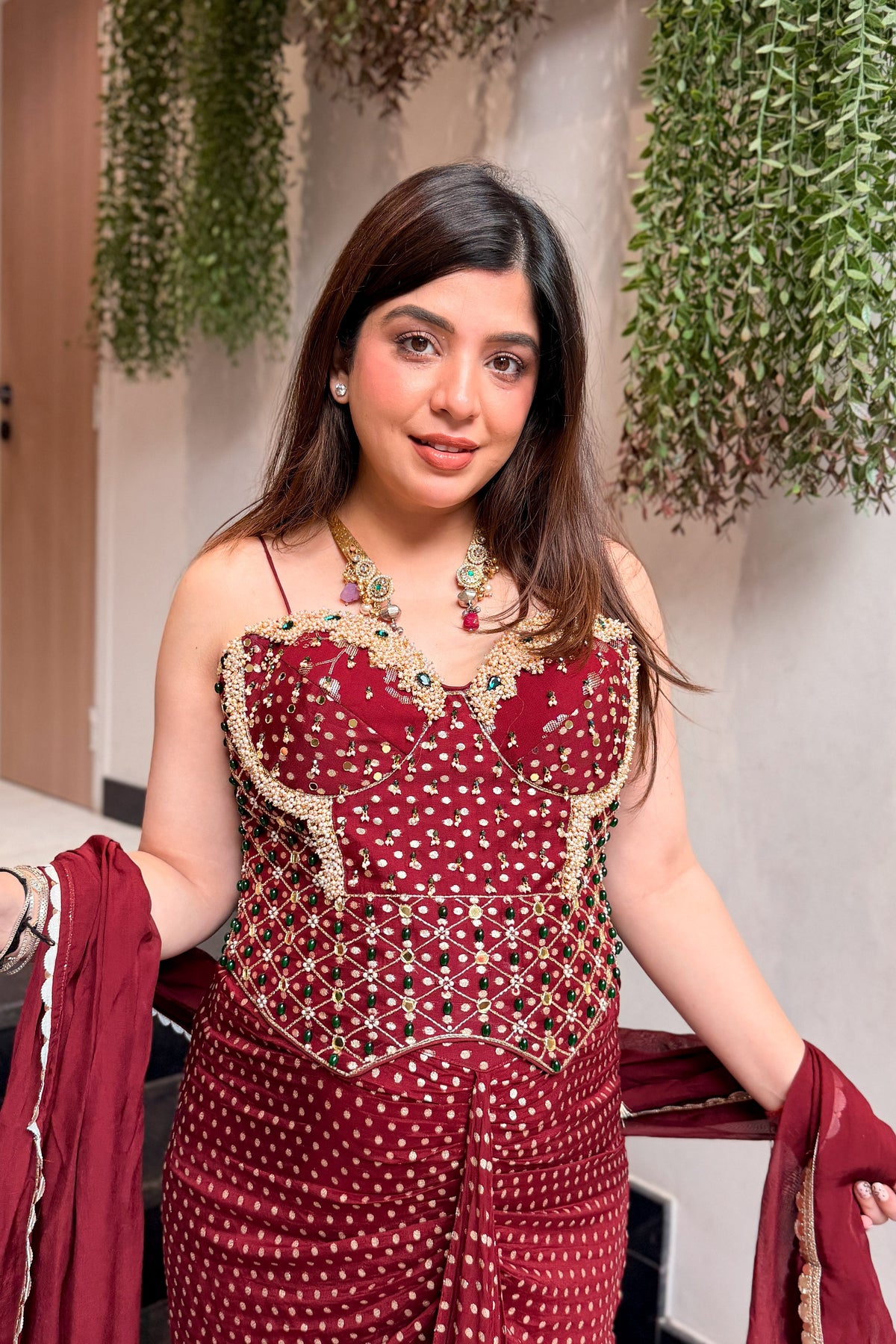 Yana Hand Embroidered Indo Western