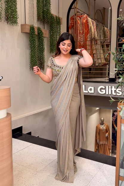 Yutika Hand Embroidered Drape Saree