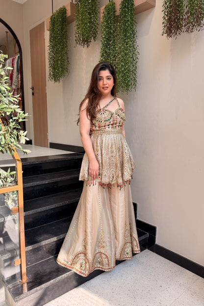Gaura Stone Embellished Indowestern Outfit