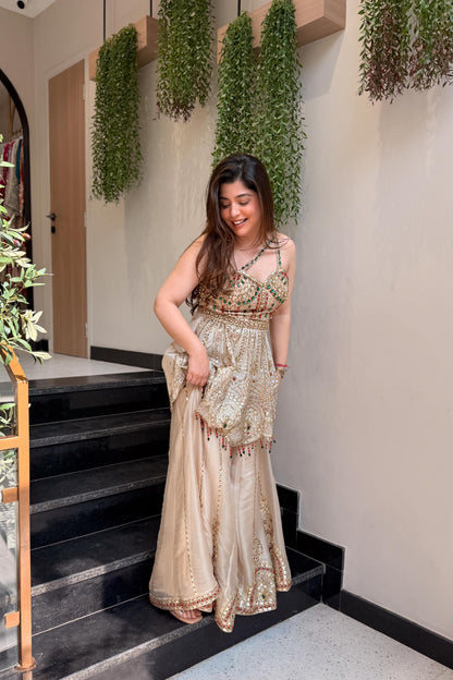 Gaura Stone Embellished Indowestern Outfit